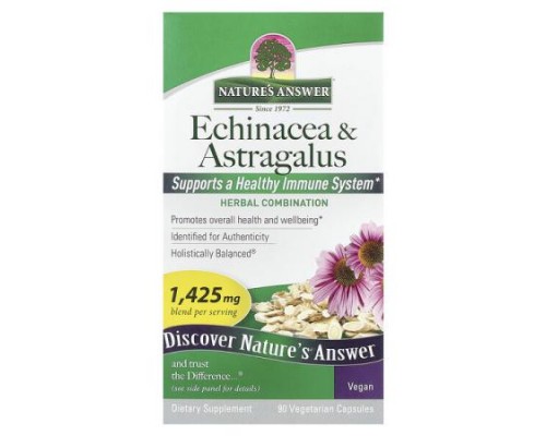 Nature's Answer, Echinacea & Astragalus, 90 Vegetarian Capsules