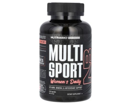 NutraBio, MultiSport Women's Daily, 120 Capsules