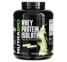 NutraBio, Whey Protein Isolate, Alpine Vanilla, 5 lb (2,268 g)
