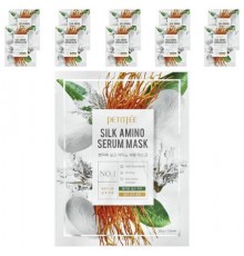 Petitfee, Silk Amino Serum Beauty Mask, 10 Sheets, 25 g Each