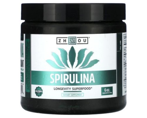 Zhou Nutrition, Spirulina, Longevity Superfood, 6 oz (170 g) Zhou Nutrition, Spirulina, Longevity Superfood, 6 oz (170 g)
