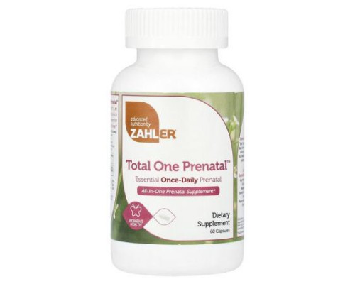 Zahler, Total One Prenatal™, Essential Once-Daily Prenatal, 60 Capsules