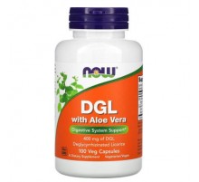 NOW Foods, DGL with Aloe Vera, 400 mg, 100 Veg Capsules