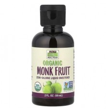 NOW Foods, Real Food, Organic Monk Fruit, Liquid Sweetener, 2 fl oz (59 ml)