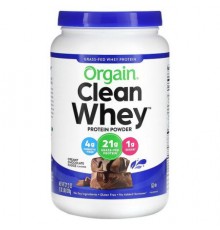Orgain, Grass-Fed Whey Protein, Clean Whey Protein Powder, Creamy Chocolate Fudge, 1.82 lbs (828 g)
