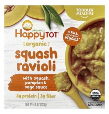 Happy Family Organics, Happy Tot®, Organic Squash Ravioli, For 2 Years & Up, 4.5 oz (128 g)
