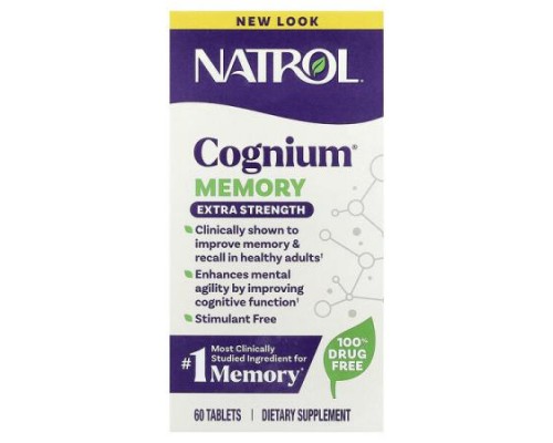 Natrol, Cognium® Memory, Extra Strength, 200 mg, 60 Tablets