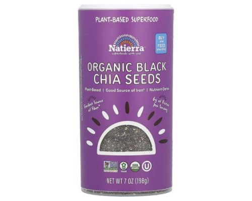 Natierra, Organic Black Chia Seeds, 7 oz (198 g)