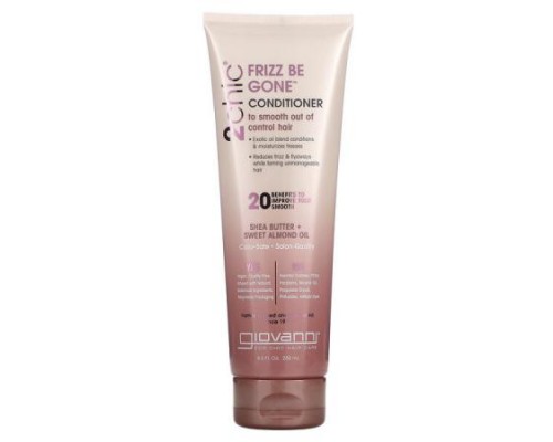 Giovanni, 2chic, Frizz Be Gone Conditioner, To Smooth Out Of Control Hair, Shea Butter + Sweet Almond Oil, 8.5 fl oz (250 ml) Giovanni, 2chic, Frizz Be Gone Conditioner, To Smooth Out Of Control Hair, Shea Butter + Sweet Almond Oil, 8.5 fl oz (250 ml)