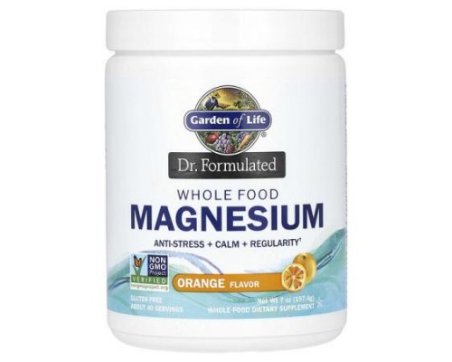 Garden of Life, Dr. Formulated, Whole Food Magnesium, Orange, 7 oz (197.4 g)