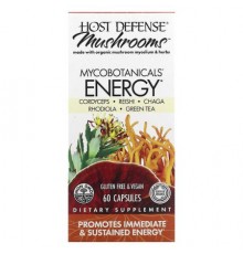 Host Defense, Mushrooms, MycoBotanicals, Energy, 60 Capsules