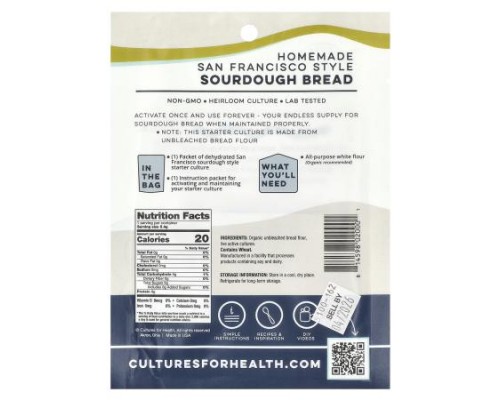 Cultures for Health, San Francisco Style Sourdough, 0.19 oz (5.4 g) Cultures for Health, San Francisco Style Sourdough, 0.19 oz (5.4 g)