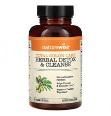 NatureWise, Total Colon Care, Herbal Detox & Cleanse, 60 Vegan Capsules