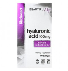 Bluebonnet Nutrition, Beautiful Ally, Hyaluronic Acid, 100 mg, 90 Softgels