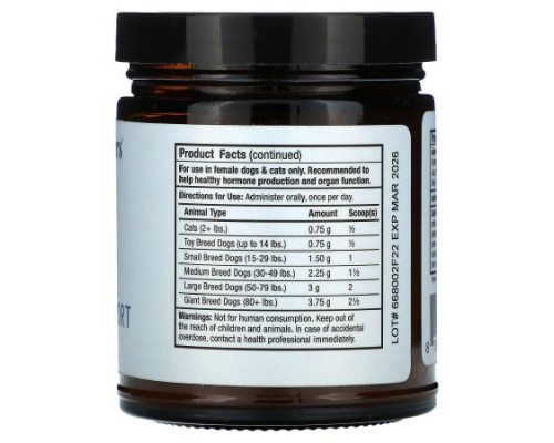 Dr. Mercola, Bark & Whiskers™, Female Glandular Support, For Dogs & Cats, 4 oz (113 g) Dr. Mercola, Bark & Whiskers™, Female Glandular Support, For Dogs & Cats, 4 oz (113 g)