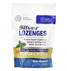 American Biotech Labs, Silver Lozenges, Mighty Manuka Mint, 21 Lozenges, 3 oz (85 g)
