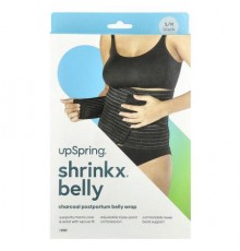 UpSpring, Shrinkx Belly®, Charcoal Postpartum Belly Wrap, Size S/M, Black, 1 Count