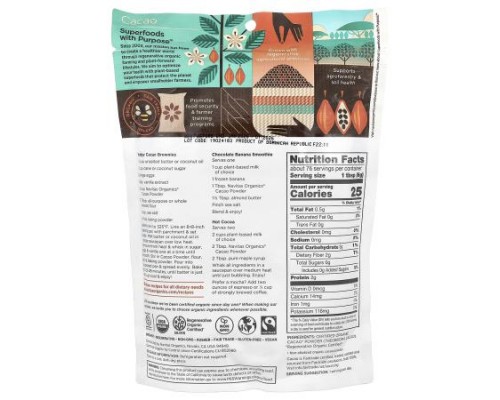 Navitas Organics, Organic Cacao Powder, Unsweetened, 16 oz (454 g) Navitas Organics, Organic Cacao Powder, Unsweetened, 16 oz (454 g)