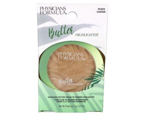Physicians Formula, Butter Highlighter, Cream to Powder Highlighter, PF10575 Champagne, 0.17 oz (5 g) Physicians Formula, Butter Highlighter, Cream to Powder Highlighter, PF10575 Champagne, 0.17 oz (5 g)