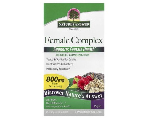 Nature's Answer, Female Complex, Herbal Combination, 90 Vegetarian Capsules Nature's Answer, Female Complex, Herbal Combination, 90 Vegetarian Capsules