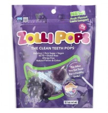 Zollipops, The Clean Teeth Pops®, Grape, 3.1 oz