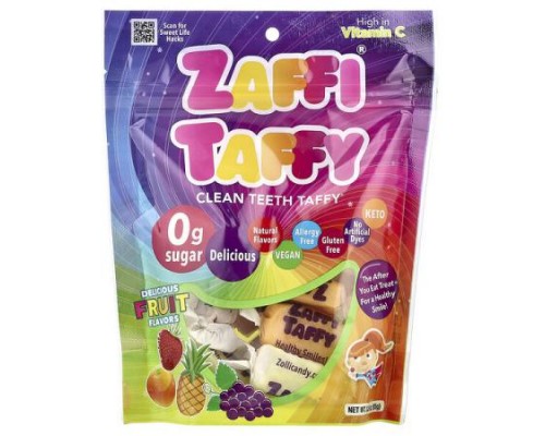 Zollipops, Zaffi Taffy®, Clean Teeth Taffy, Delicious Fruit, 3 oz (85 g)