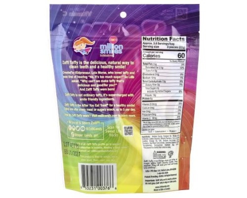 Zollipops, Zaffi Taffy®, Clean Teeth Taffy, Delicious Fruit, 3 oz (85 g)