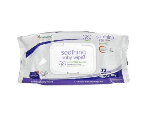 Himalaya, Soothing Baby Wipes, Alcohol Free, 72 Wipes