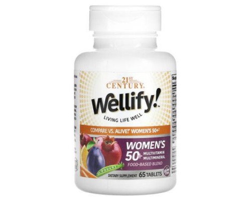 21st Century, Wellify! Women's 50+ Multivitamin Multimineral, 65 Tablets 21st Century, Wellify! Women's 50+ Multivitamin Multimineral, 65 Tablets