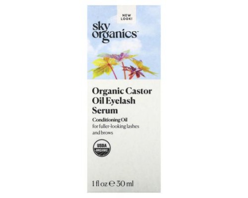 Sky Organics, Organic Castor Oil Eyelash Serum, 1 fl oz (30 ml)