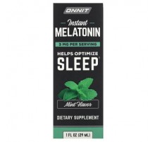 Onnit, Instant Melatonin, Mint, 3 mg, 1 fl oz (29 ml)