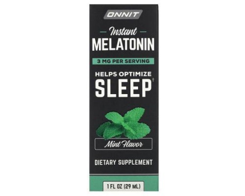 Onnit, Instant Melatonin, Mint, 3 mg, 1 fl oz (29 ml)