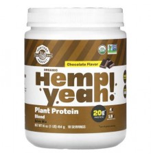 Manitoba Harvest, Organic Hemp Yeah!, Plant Protein Blend, Chocolate, 1 lb (454 g)