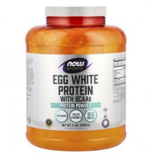 NOW Foods, Sports, Egg White Protein Powder With BCAAs , Unflavored, 5 lbs (2,268 g)