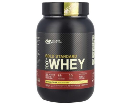 Optimum Nutrition, Gold Standard® 100% Whey, Banana Cream, 2 lbs (907 g)