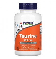 NOW Foods, Taurine, 500 mg, 100 Veg Capsules