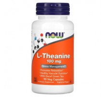 NOW Foods, L-Theanine, 100 mg, 90 Veg Capsules