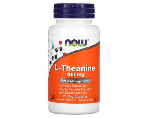 NOW Foods, L-Theanine, 100 mg, 90 Veg Capsules