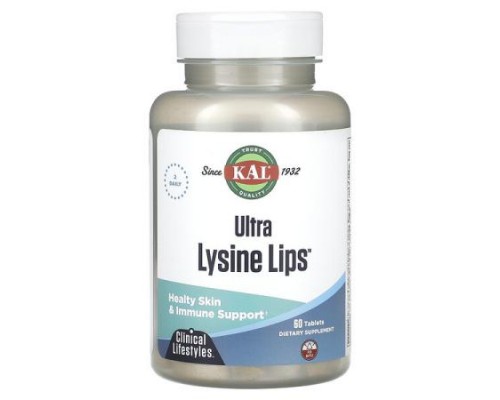 KAL, Ultra Lysine Lips, 60 Tablets