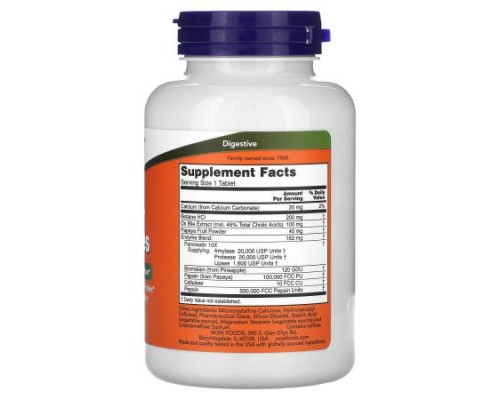NOW Foods, Super Enzymes, 180 Tablets