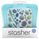 Stasher, Reusable Silicone Food Bag, Sandwich Size, Aqua, 15 fl oz (450 ml)