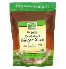 NOW Foods, Real Food, Organic Crystallized Ginger Slices, 12 oz (340 g)