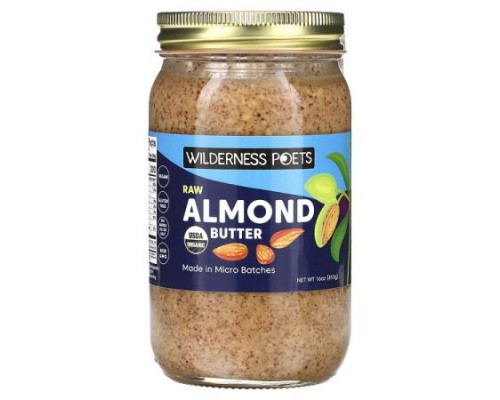 Wilderness Poets, Organic Raw Almond Butter, 16 oz (453 g) Wilderness Poets, Organic Raw Almond Butter, 16 oz (453 g)
