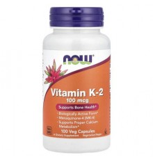 NOW Foods, Vitamin K-2, 100 mcg, 100 Veg Capsules