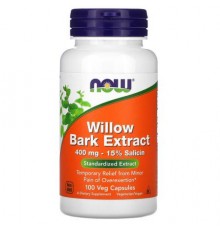 NOW Foods, Willow Bark Extract, 100 Veg Capsules (400 mg per Capsule)