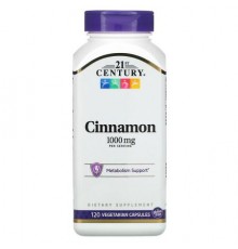 21st Century, Cinnamon, 120 Vegetarian Capsules  (500 mg per Capsule)