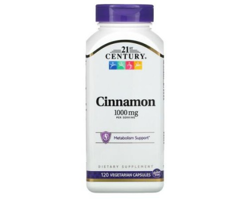 21st Century, Cinnamon, 120 Vegetarian Capsules (500 mg per Capsule) 21st Century, Cinnamon, 120 Vegetarian Capsules (500 mg per Capsule)