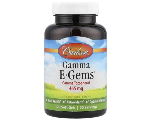 Carlson, Gamma E-Gems®, 465 mg, 120 Soft Gels Carlson, Gamma E-Gems®, 465 mg, 120 Soft Gels