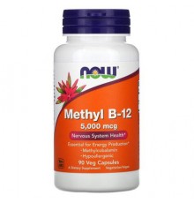 NOW Foods, Methyl B-12, 5,000 mcg, 90 Veg Capsules