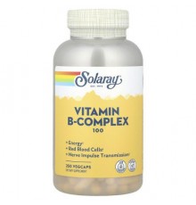 Solaray, Vitamin B-Complex 100 , 250 VegCaps